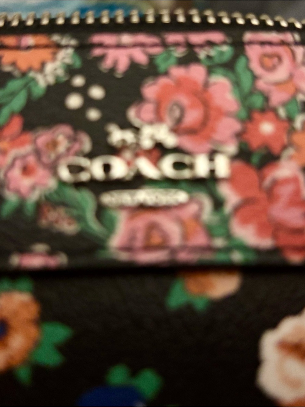 Coach Black Multi Floral Dome Satchel Like New - Picture 7 of 9